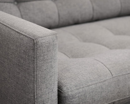Crate & Barrel Two-Cushion Tufted Sofa
