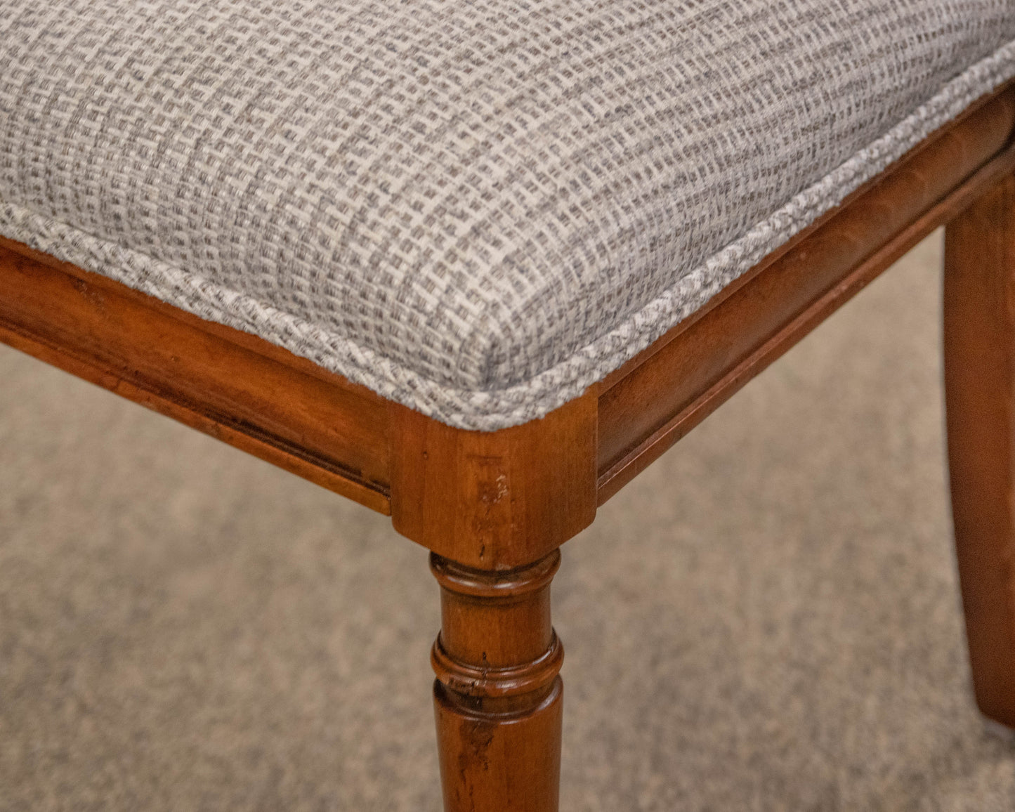 Milling Road For Baker Set Of 5 Lattice Back Upholstered  Dining Chairs