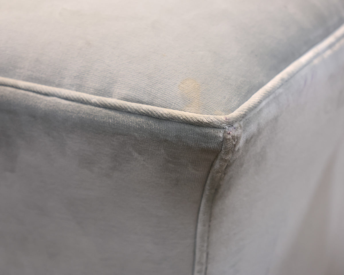 Pair of Velvet Small Ottomans