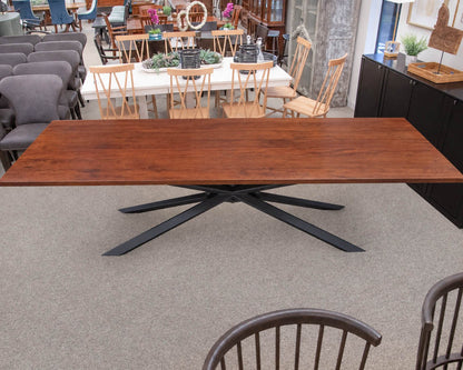 Ash Modern Dining Table with Steel Base