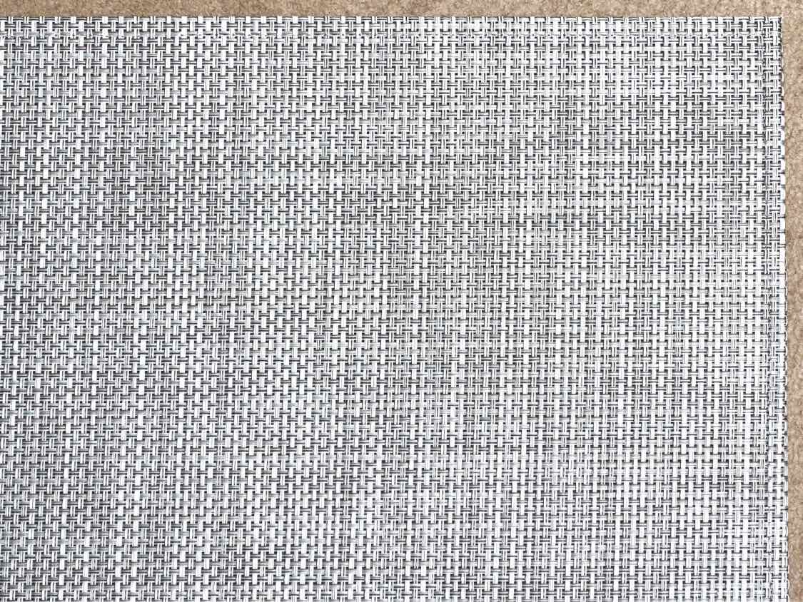 Chilewich Inc  Indoor & Outdoor Basket Weave 'Oyster'  No Slip Backing Area Rug