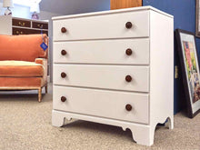 Vermont Maple Four Drawer Chest Finished in White