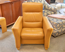 Ekornes Camel Leather High Back Recliner