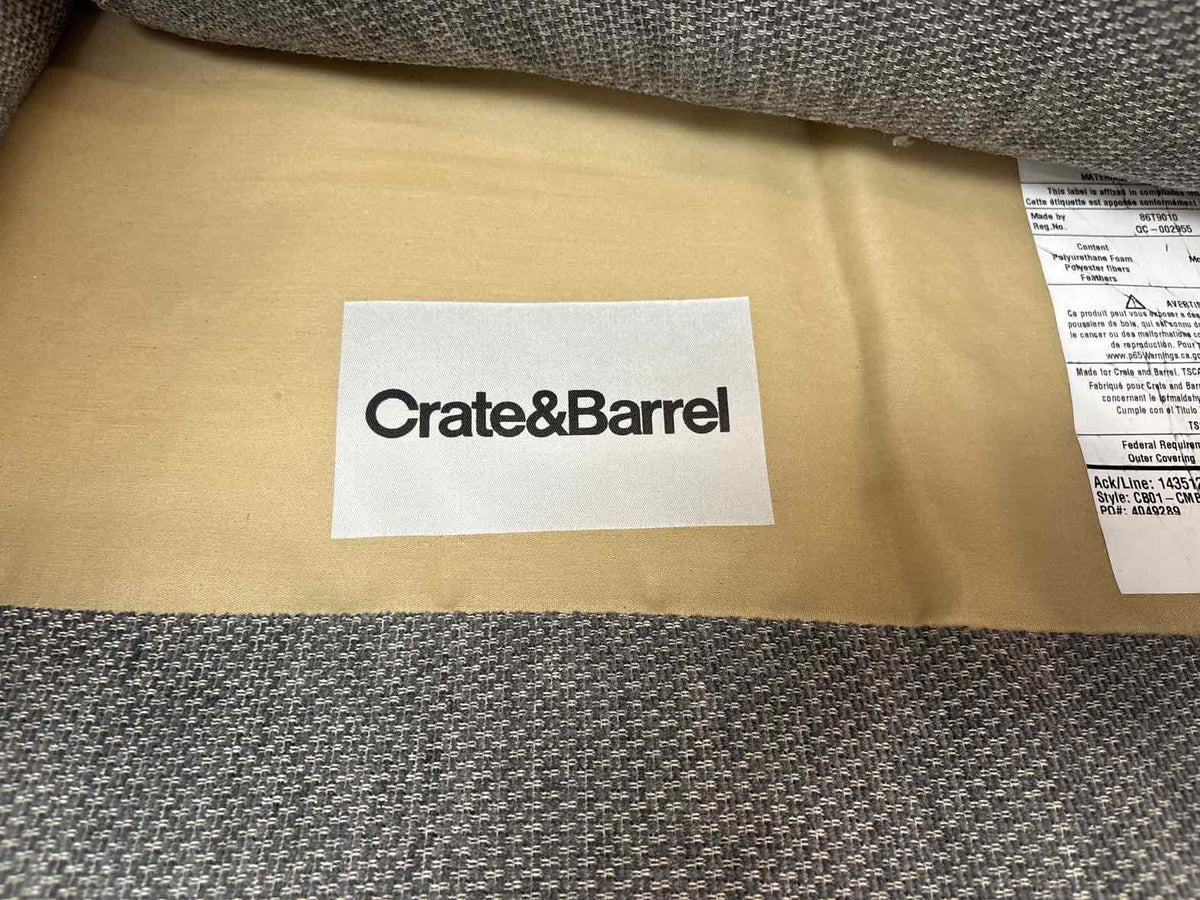 Pair of Crate & Barrel 'Declan' Swivel Chairs