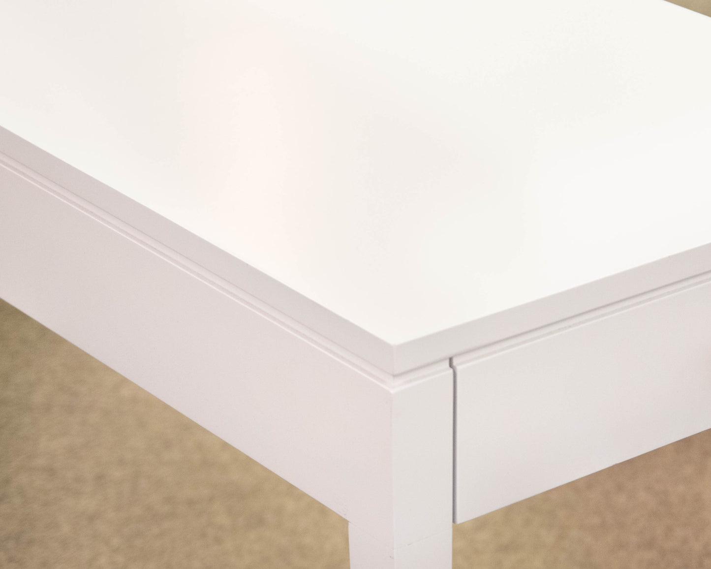 Gat Creek Ava Side Table with Shelf in Classic Paint Snowdrift Finish