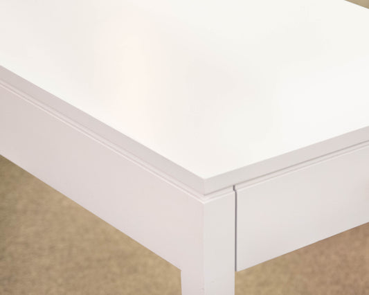 Gat Creek Ava Side Table with Shelf in Classic Paint Snowdrift Finish
