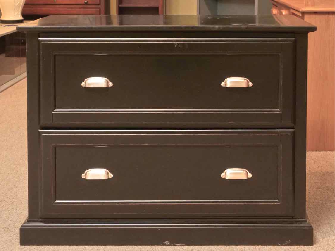 Thomasville  "Style @ Work" Black 2 Drawer Lateral File Cabinet