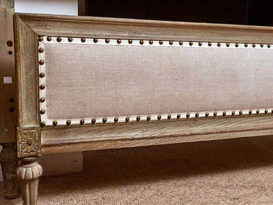 Restoration Hardware 'Maison' Linen Upholstered Nailhead Trim  King Bed