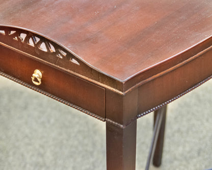 Pair of Mahogany Side Table W/ Pierced Gallery Edges
