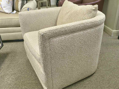 Pair of Boston Interiors Swivel Barrel Chairs in Cheetah Print