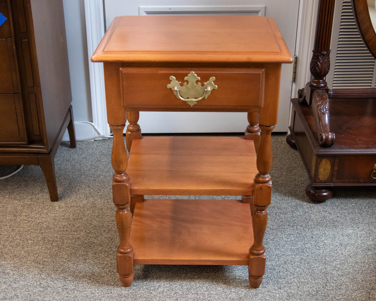 Solid Birch One Drawer Nightstand