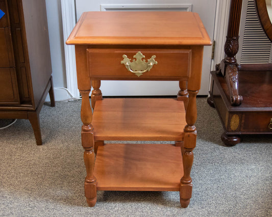 Solid Birch One Drawer Nightstand
