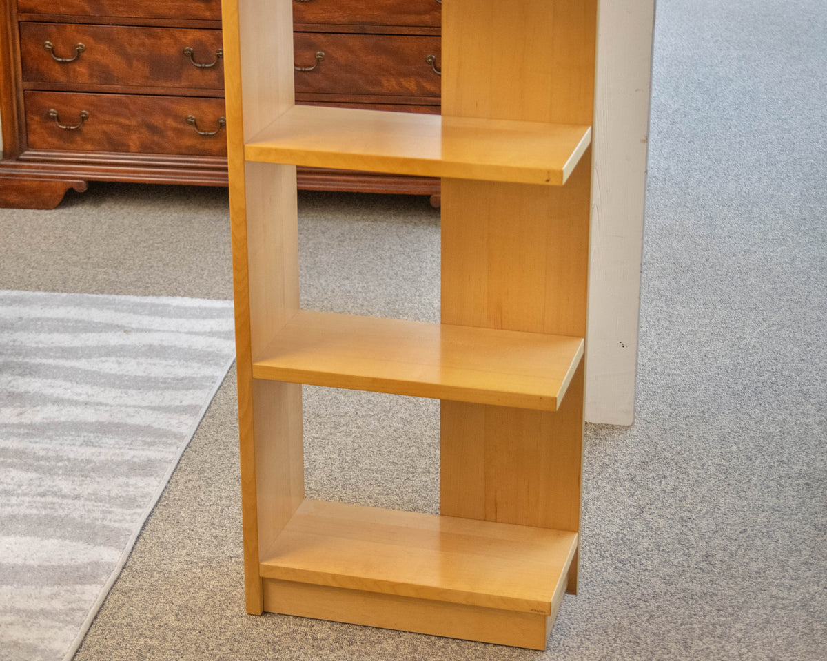 Pair of Light Maple Adjoining Bookcases
