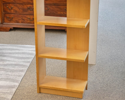 Pair of Light Maple Adjoining Bookcases
