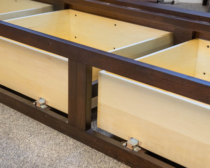 Crate & Barrel Hayden Ivory Tufted Upholstered  King Storage Platform  Bed