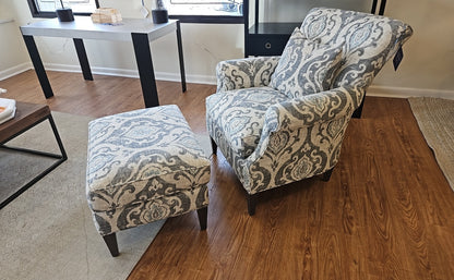Boston Interiors 'Gretchen' Arm Chair and Ottoman