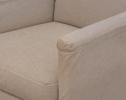 Pair of Lee Industries 'Natural Linen' Swivel Chairs