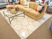 9 x 12 Geometric Area Rug in Ivory and Grey