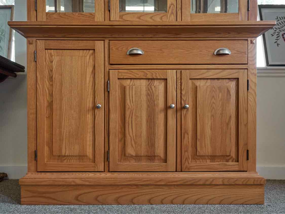 Cochrane Oak Two Piece Lighted China Cabinet