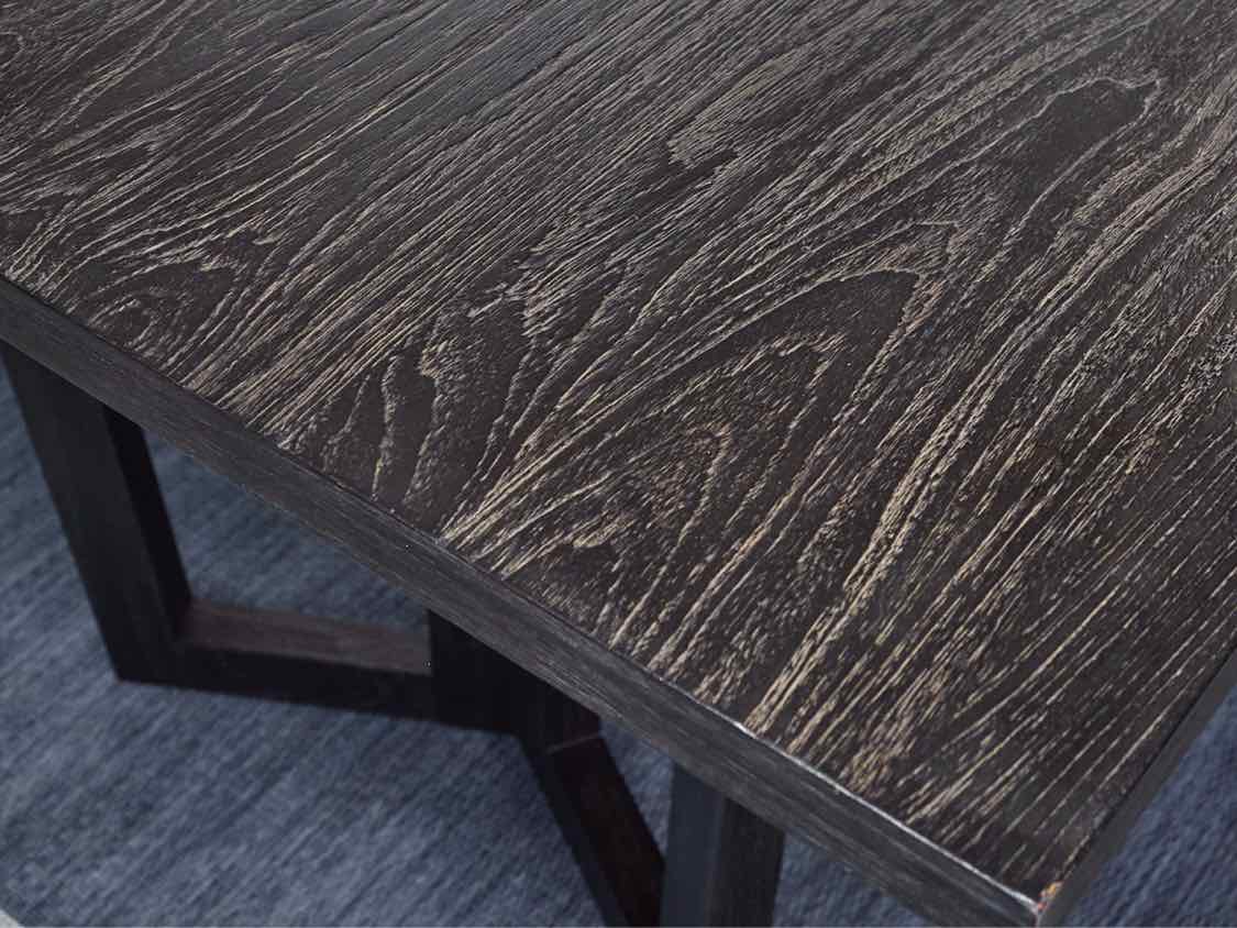 Brownstone Dining Table with Butterfly Leaf on Contemporary Pedestals