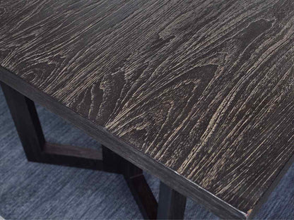 Brownstone Dining Table with Butterfly Leaf on Contemporary Pedestals