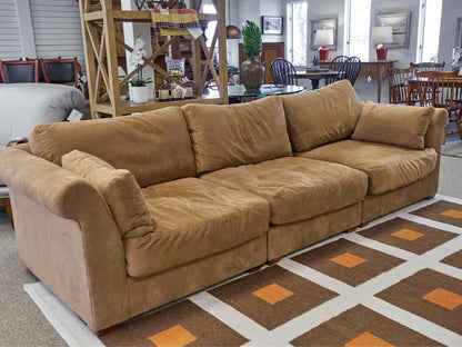 Circle Furniture 3 Piece MicroSuede Sofa with Ottoman