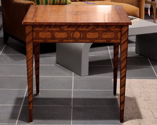 Maitland Smith Marquetry Inlaid Game Table