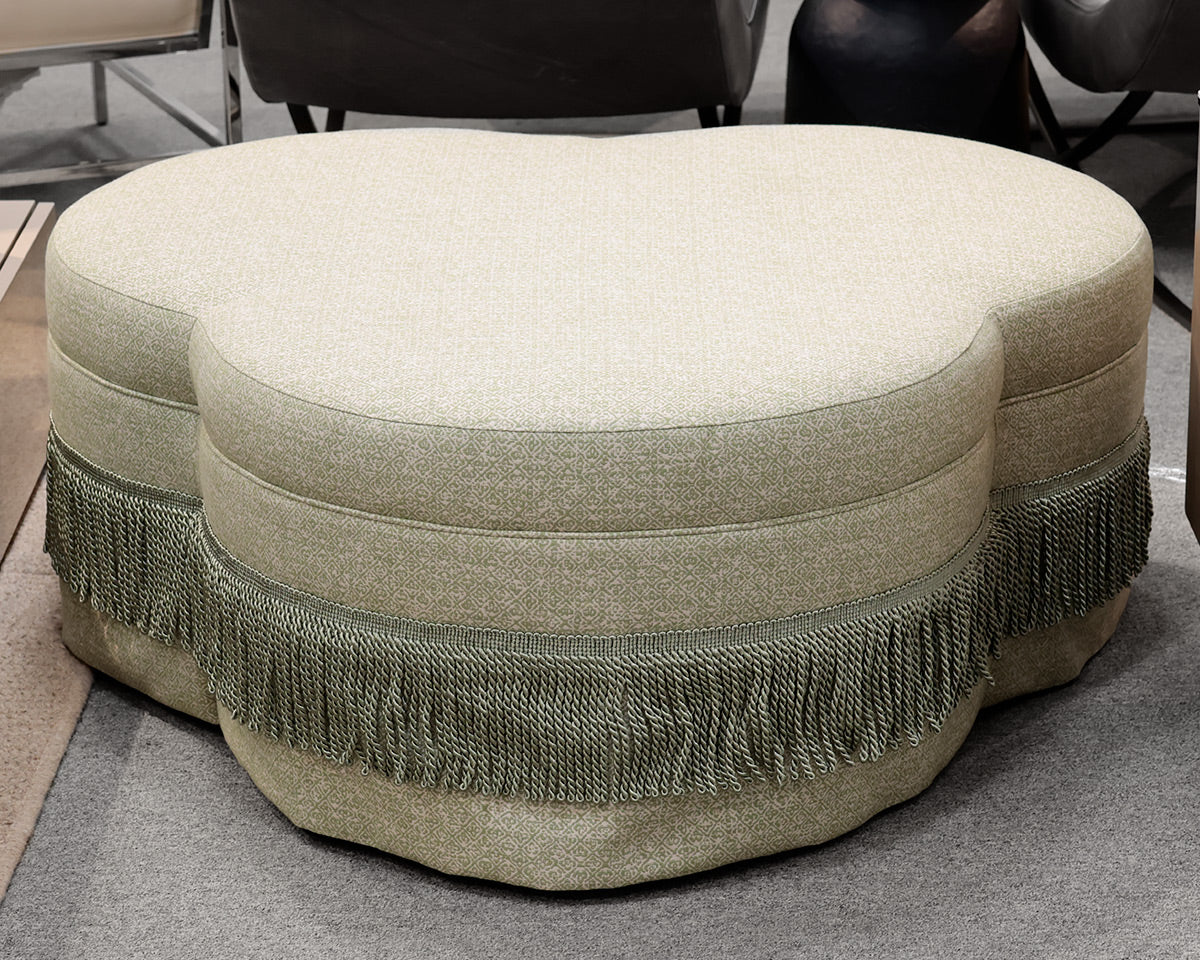 Custom Clover Ottoman