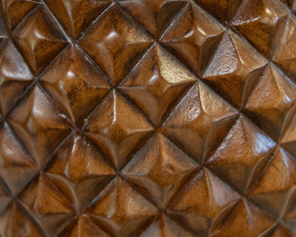 Pineapple Base Octagonal Lamp Table in Dark Finish