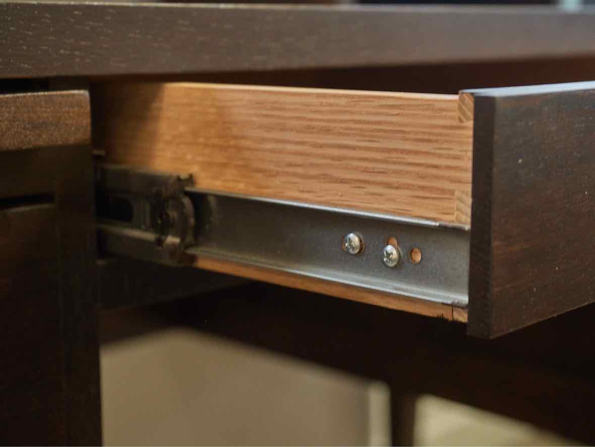 Gat Creek "Atticus" Ash Desk in Classic Stout Finish with 5 Drawers