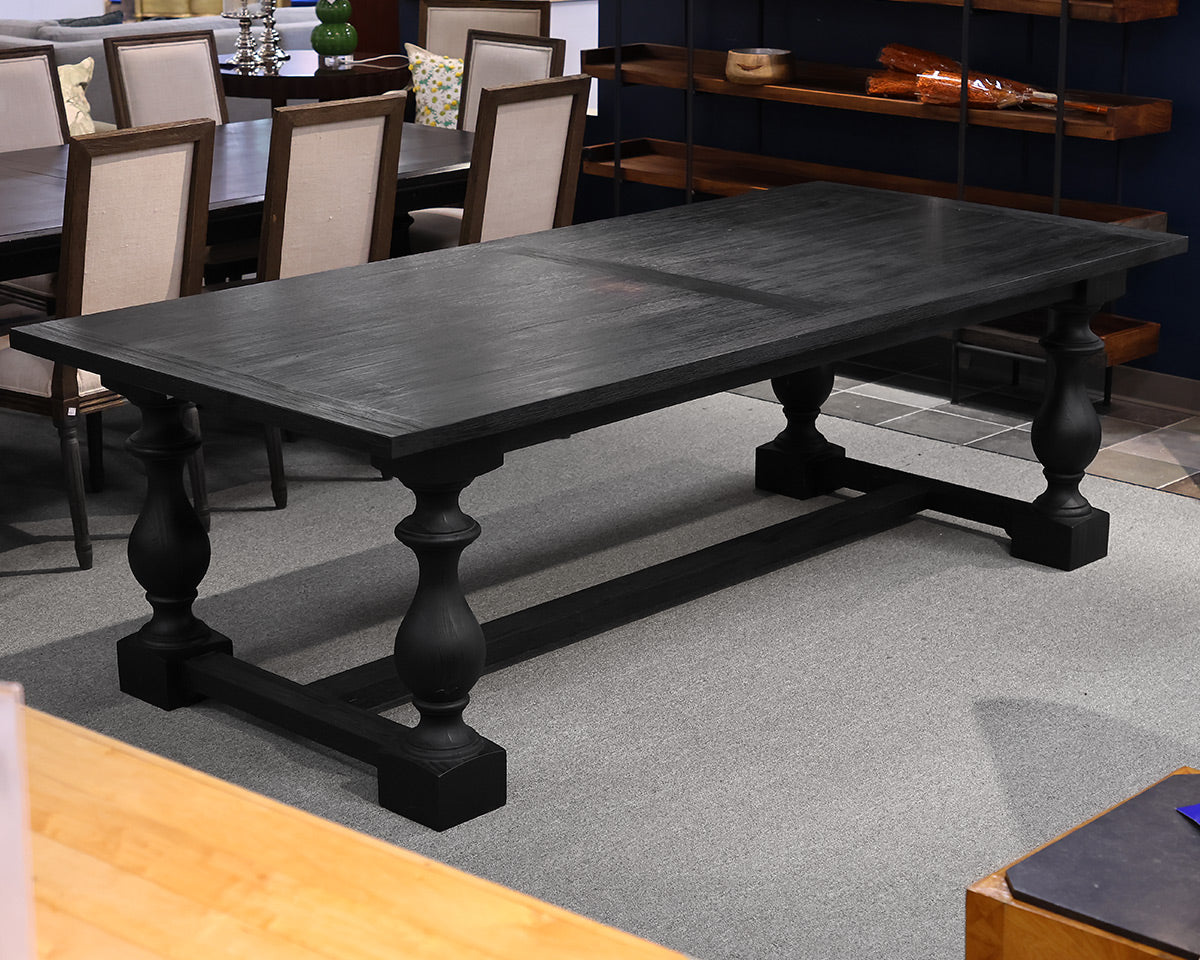 Restoration Hardware 17th C. Monastery Rectangular Dining Table in Black