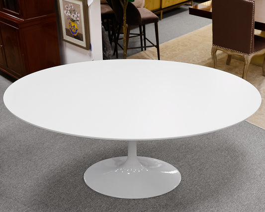 Oval White Tulip Dining Table