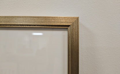 'Milk Bottle Floral B' in Champagne Frame