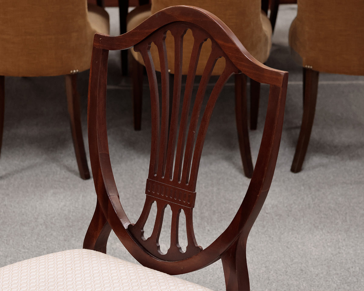 Set of 9 Shield Back Dining Chairs