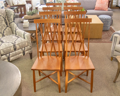 Set of 6 Gat Creek Addison Dining Chairs in Maple with Natural Finish