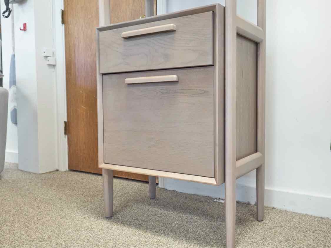 Crate & Barrel 'Tate' Bookcase W/ File Cabinet in 'Stone'