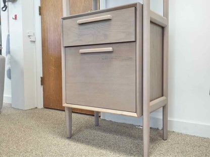 Crate & Barrel 'Tate' Bookcase W/ File Cabinet in 'Stone'