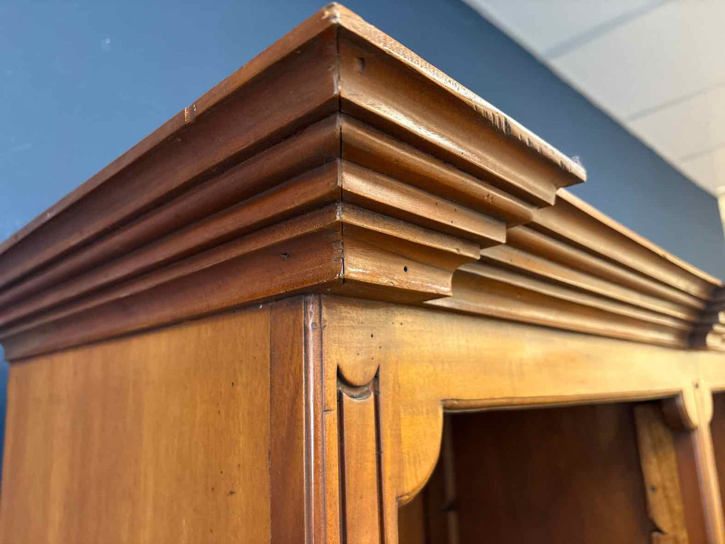 2-Piece Triple Bookcase with Adjustable Shelves