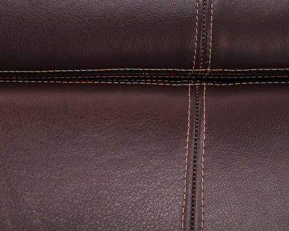 Baker Furniture Paris Storage Ottoman in Chocolate Brown Leather on Casters