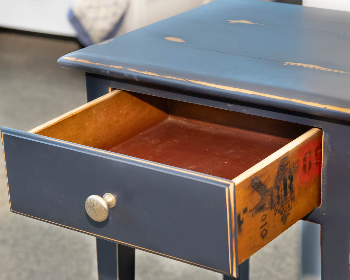 Cadet Blue Single Drawer Nightstand