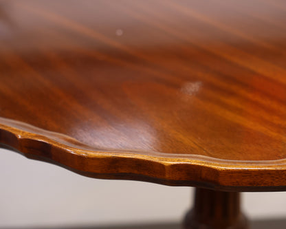 Mahogany Pie-Crust Tilt Top Tea Table