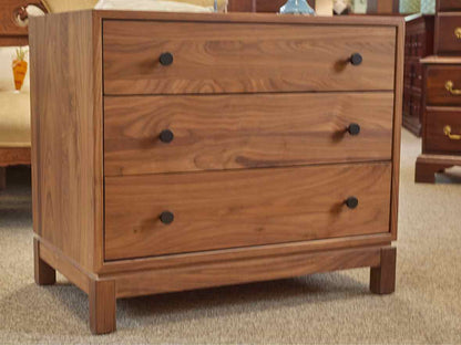 Gat Creek 'Gerard' 3 Drawer Walnut Nightstand