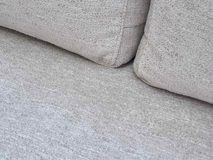 Fabricut Upholstered Bench Seat Sofa in Stone Color
