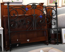 Scrolled Metal King Headboard in Bronze Finish