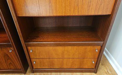Redwood & Glass Cabinet with Desk
