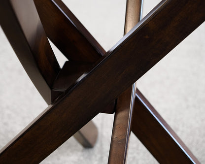 Pair of Round Side Tables w/ Wooden Base