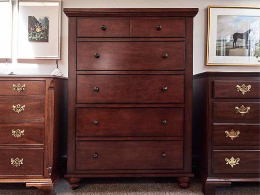Aspenhome Cambridge 5-Drawer Chest in Brown Cherry Finish