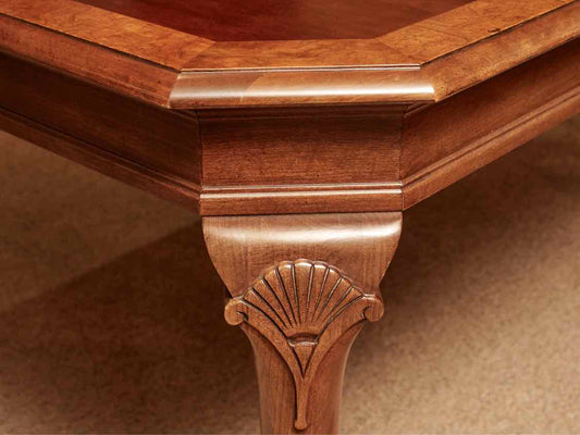 Cherry Queen Anne Style Dining Table Includes 2 Leaves