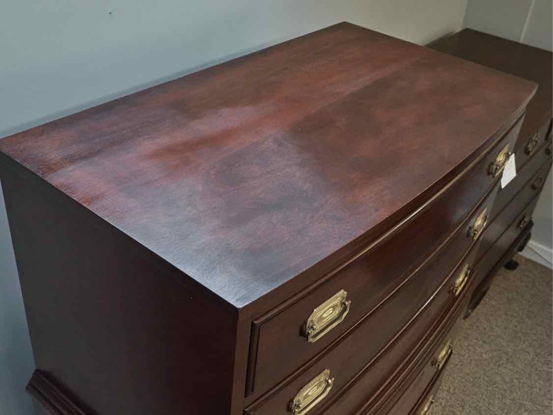 Continental Furniture Solid Mahogany Chest on Chest with 6 Drawers