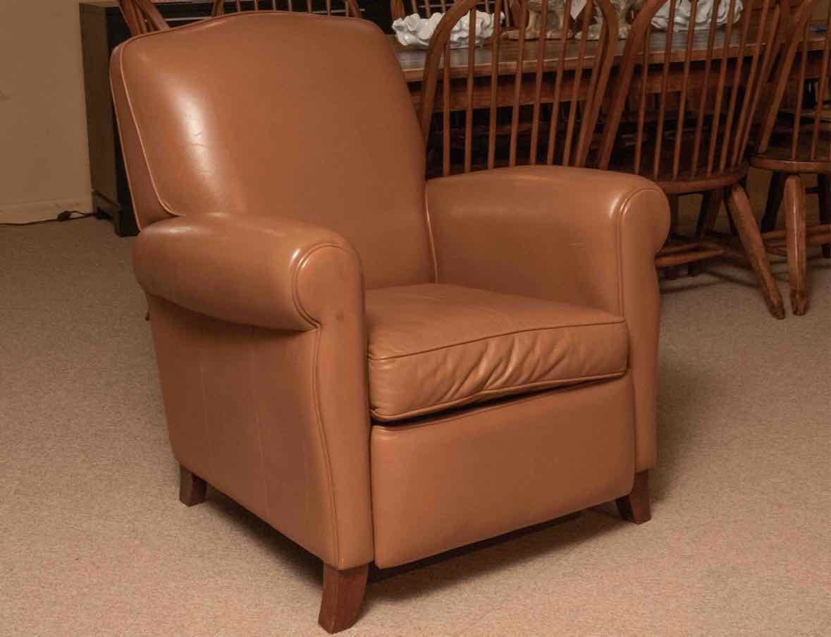 American Leather Caramel  Color Leather Recliner